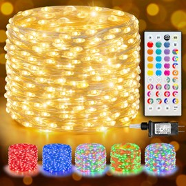 LitHome 400LED 130FT Christmas Led Fairy Lights with Remote, Color Changing Fairy Lights Plug in, 9 Modes Led String Lights Decorative Lights for Indoor, Fairy String Lights Girls Bedroom Home Decor