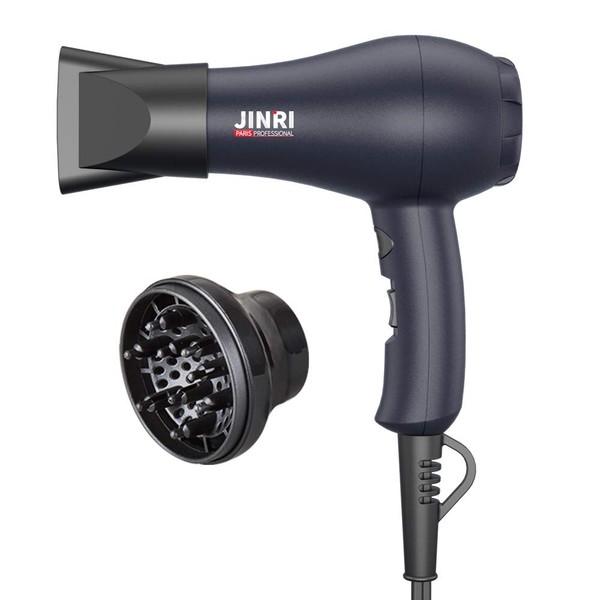 Professional Mini Travel Hair Dryer for RV 1000 Watts Ceramic Ionic Blow Dryer for Kids Plus Concentrator, Black
