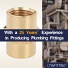 LTWFITTING Brass BSP Pipe Fitting 1/4-Inch Female BSPP Coupling Water