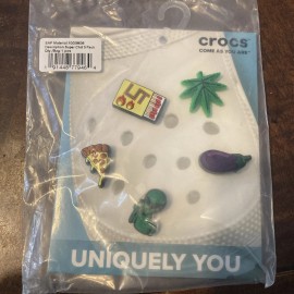 Crocs Uniquely You Super Chill LIT Alien Hemp Leaf Pizza Jibbitz Charms 5 Pack