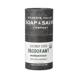 Organic Natural Deodorant Stick, Woodland Breeze Scent, Chagrin Valley Soap & Salve