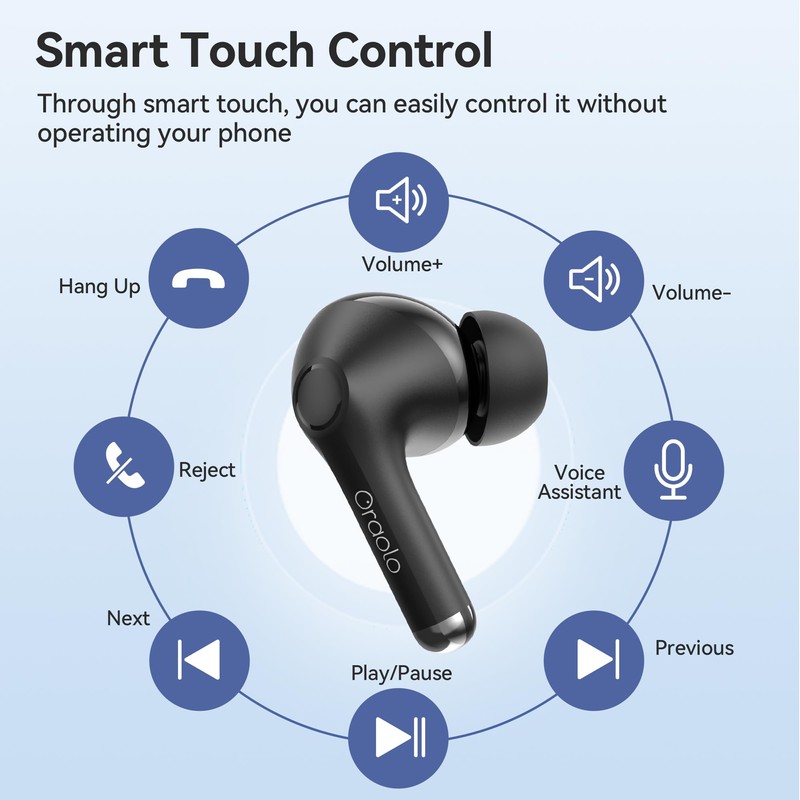 Bluetooth Headphones, Bluetooth 5.4 Headphones for iOS & Android, 40