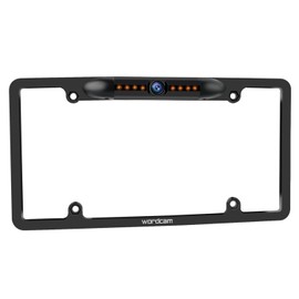 Wordcam License Plate Frame Rear View Backup Camera 170° Viewing Angle Universal Car License Plate Frame Mount Waterproof High Sensitive 8 IR LED Night Vision Reverse Parking Aid System