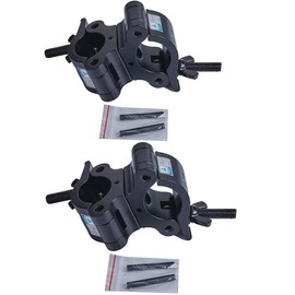Sarknoah.Black Aluminum Pro Swivel Dual Coupler Clamp.Fits 2″ Tube 1100LB Load Heavy Duty Swivel Truss clamp.360ºstage lighting Clamps. Ideal for (1.5-2)″/(38-52)mm Coupling of Truss Pipes Equipment.