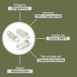 Árbora Cápsulas de Aceite de Orégano 70% carvacrol con coco MCT 2 pack