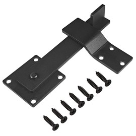MCSDFN 6" Barn Door Flip Latch Lock Heavy Duty Gate Latch Barn Door Lock Hardware for Fence, Shed, Farm, Garden, Sliding Door, Matte Black