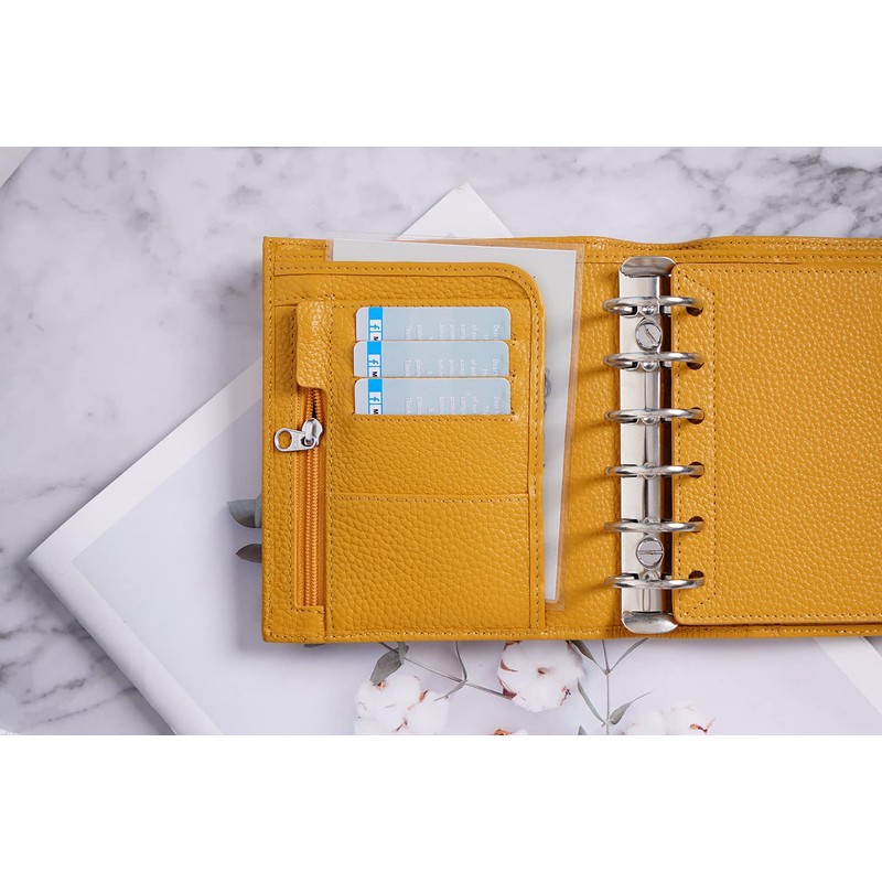 Moterm Pocket Luxe Ring Planner - Genuine Leather Binder Organiser