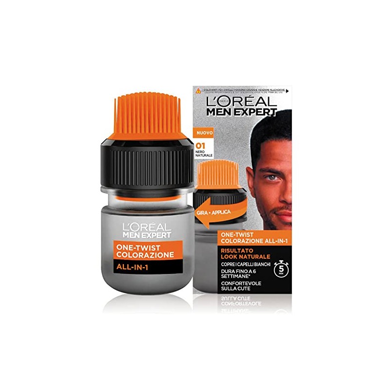 L'Or?al Paris One Twist Colorazione Uomo 01 Nero Naturale