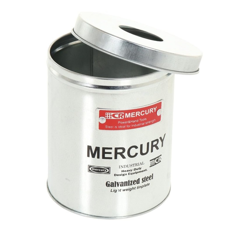 Keystone Mercury ME053936 Tin Sanitary Paper Holder, Galva, Φ4.4 x