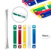 Prmape 50 Pcs Durable Filing Strip Fastener, Colored Filing Clip,