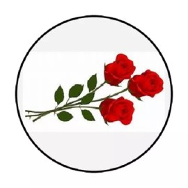 Homemade 48 Roses !!  ENVELOPE SEALS LABELS STICKERS 1.2" ROUND