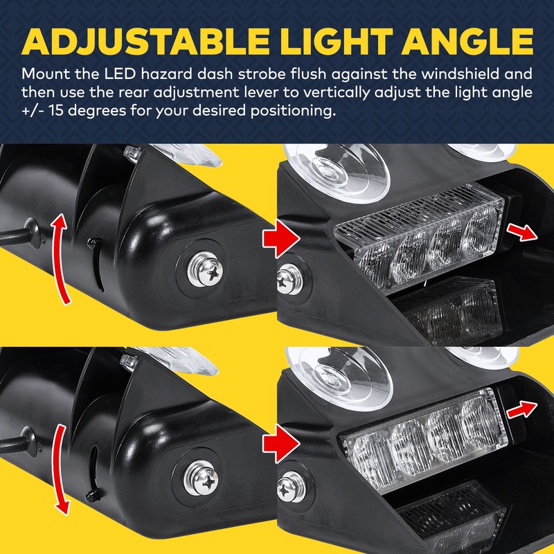 LAMPHUS SolarBlast SBWL14 4W RED White LED Emergency Dash Light