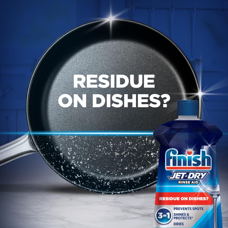 Finish Jet-Dry Dishwasher Rinse Aid, Compatible with Dishwasher Detergent, Prevents