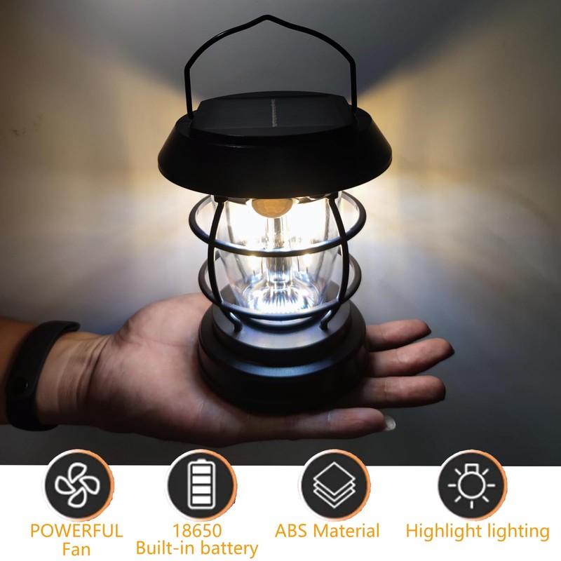 JaelBael Solar Hanging Lantern Outdoor IPX4 Waterproof -Warm Solar Camping