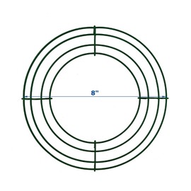 8 Inch Christmas Wire Wreath Frame Metal Wreath Form Front Door Wreath Ring for New Year Decors Crafts DIY，10 Pack
