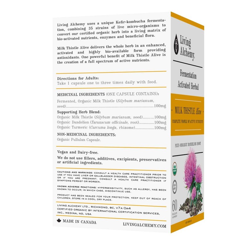 Living Alchemy Fermented Milk Thistle | Normalises Liver Enzymes, Liver