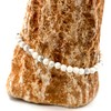 Taddart Minerals White Grey Bracelet Made from Natural Gemstone Magnesite