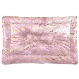 xigua Pink Marble Pet Bed, Soft Anti-Slip Dog Cat Bed Pet Mattress for Small Medium Large Dogs and Cats, 36 x 24 Inch