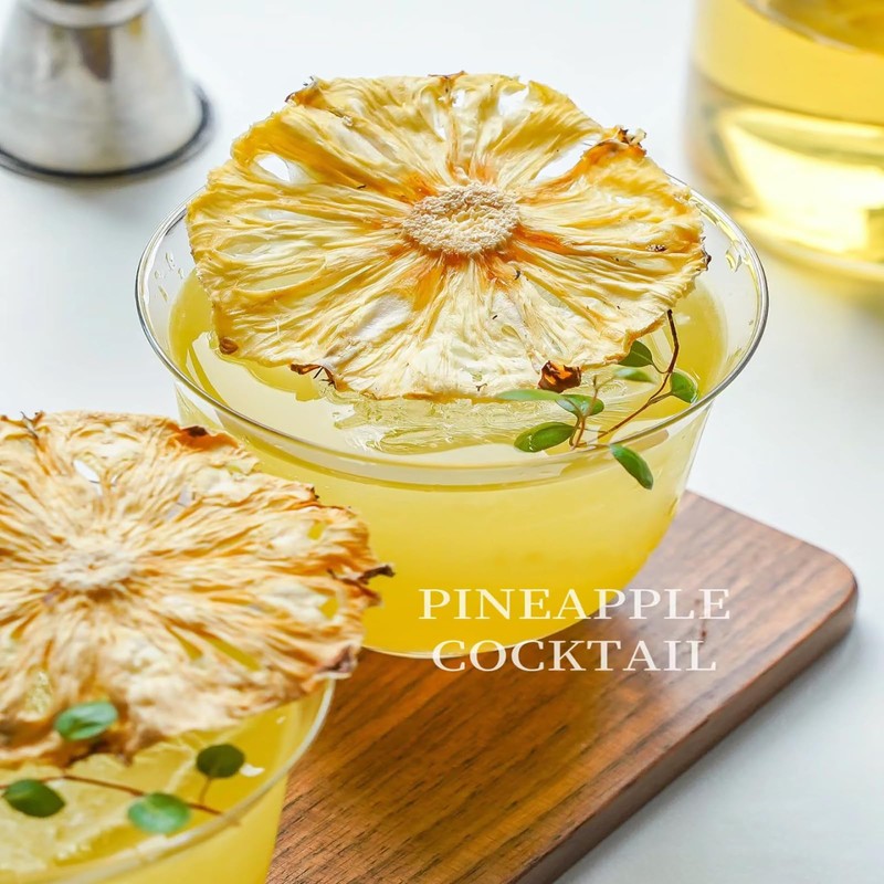 TXDYNLLK Dried Pineapple Slices - Dehydrated Pineapple for Cocktail Garnish,