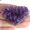 Orientrea 30-50g 1PC Amethyst Heart Cluster, Natural Crystal Heart Worry