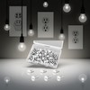 60Pcs Sliver 3/8 Inch Long 6-32 Thread White Wall Plate