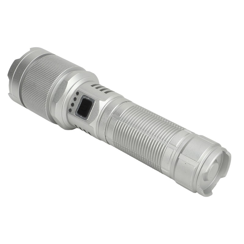 Rechargeable LED Flashlight High Luminous Flux 8000LM Telescopic Zoom Handheld