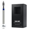 BESSIE Reabit Diahexa XF nail bits, 4 pieces, silver / BESSIE 리아비트 다이아헥사 XF 네일비트, 4개, 실버