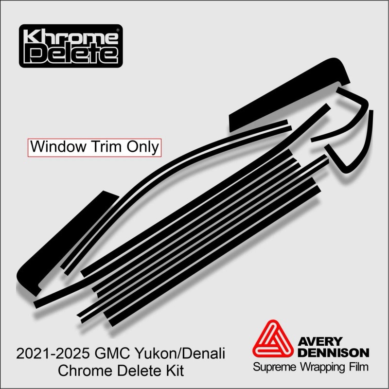 Avery Supreme Wrap Chrome Delete Vinyl Overlay fitting a 2021-2025