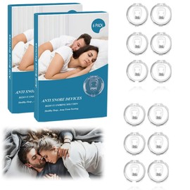 12 Pieces Snoring Splint Snoring Stopper Nose Separator - Anti-Snoring Device with Nose Dilator, Improves Breathing and Sleep Quality