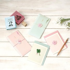Lab Clip Card Mizuhiki Works Message Card Pink MWMC02-S1