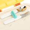 Bento Lunch Box ABS Separate Compartments with Buckle Handle Leakage