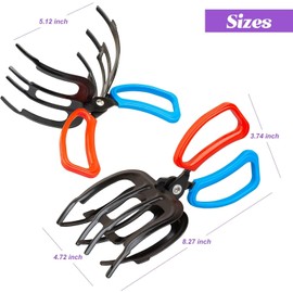 Upgraded Fish 3 Claw Gripper, 2 Pack New Claw Metal Fishing Pliers Gripper Fish Control Clamp, Multifunctional Three Teeth Fishing Pliers for Most Freshwater Fish Grip Tackle Holder