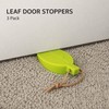 Door Stopper Wedges, 3 Pack, Leaf-Shaped Silicone Door Stops with