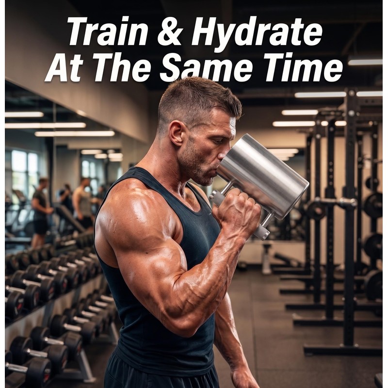 Heavy Mug, Stainless Steel Weighted Mug Dumbbell Cup