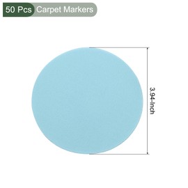 YOKIVE 4 Inch Carpet Spot Markers, 50Pcs Circle Floor Dots Markers with Bag Carpet Spots for Decoration Teacher Supplies, Light Blue