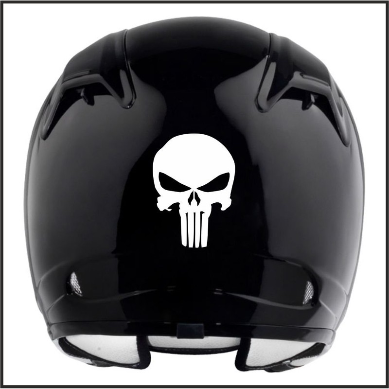 Punisher Logo Helmet Motorcycle Decal Sticker M1 3"x 2 1/4"