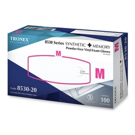 TRONEX 1000 Pack Synthetic Medium Vinyl Exam Gloves, Extra Strength, Vinyl Medical Disposable Gloves, Powder Free (Large)