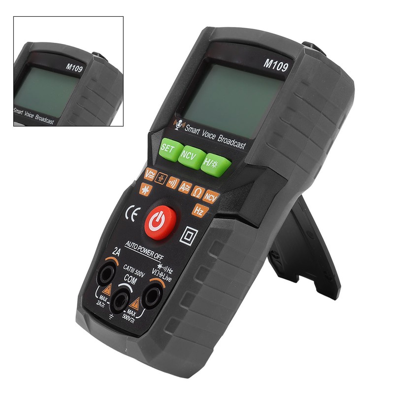 Digital Multimeter English Voice Broadcast Flashlight Backlit Screen Automatic Portable