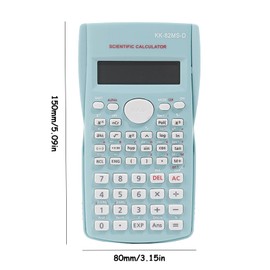 KK-82MS-D Portable Scientific Calculator Engineering Scientific Functional Calculator with 240 Functions Two-Line Display for Back to School Supplies Students Teachers Business Office Home(Green)