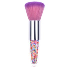 Ycyan Nail Art Dust Powder Remover Brush, Nail Art Dust Cleaner Brush Professional Nail Art Tool for Acrylic Gel Nails Colorful Handle
