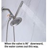G-Promise Solid Metal Shower Arm Diverter with Holder for Hand
