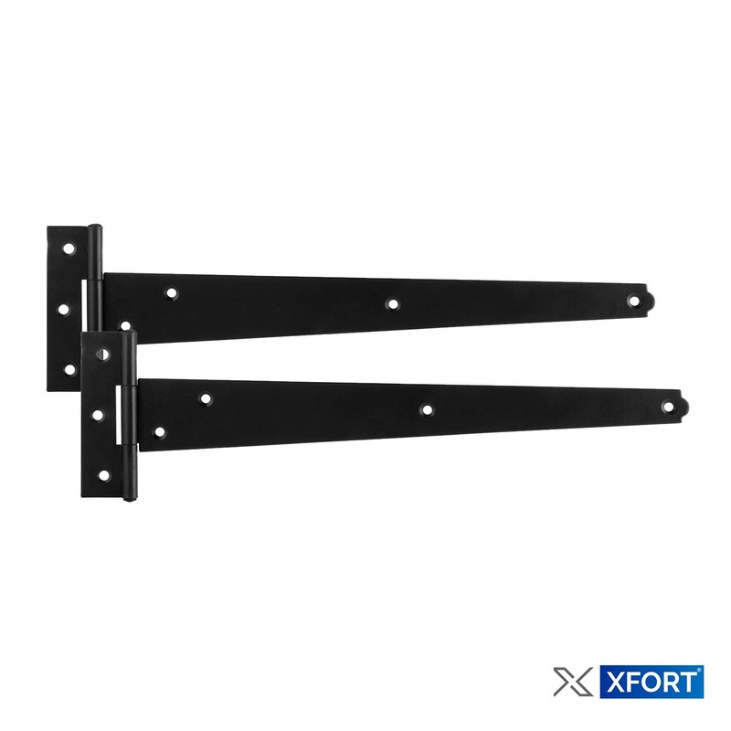 XFORT® 2 Pack 300 mm T-Hinge Black Japanned, Metal Tee