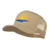 Sunrise Embroidered Mesh Back Cap - Khaki OSFM