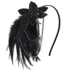 BABEYOND Vintage 1920s Headband 1920s Headpiece Feather Beaded Headband Crystal