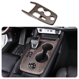 KELEIMAI Car Accessories Fit for Nissan New Rogue 4WD 2021 2022 2023 2024 Interior Gear Shift Knob Console Panel Trims Cup Holder Frame Cover (B Style:Peach Wood) 1PCS ABS