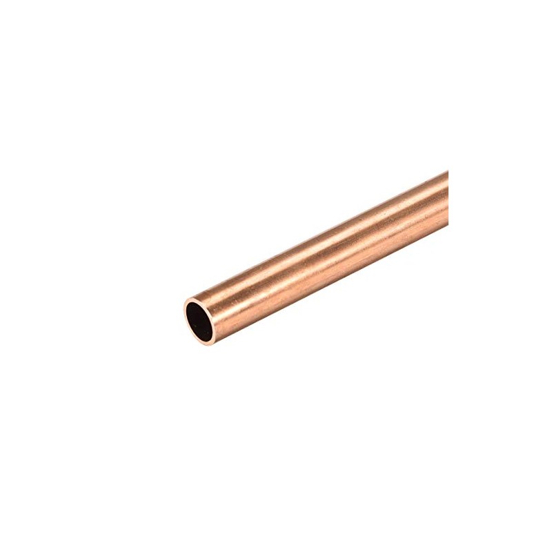 sourcing map Copper Round Tube, 6 mm OD 0.5 mm