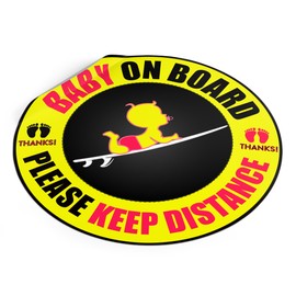 Premium Baby On Board Signs for Car - 2 PCS Pack, 4x4 Inches Baby On Board Sticker, Waterproof & Scratch Resistant Bumper Stickers, Durable & Water Resistant, Easy Slipt Back Peel