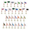 AIMALL 30PCS Spinner Fishing Lure Set with Treble Hooks 2.4in