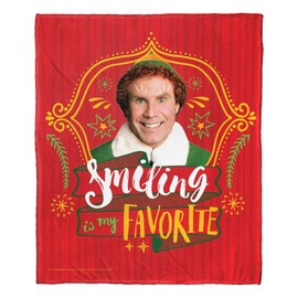 Northwest Silk Touch Throw Blanket, 50" x 60", Elf - Smiling is My Favorite