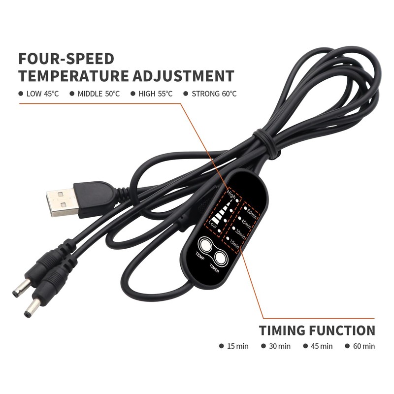 Carviya [New Version] Motorcycle Handlebar Heated Covers USB Powered with